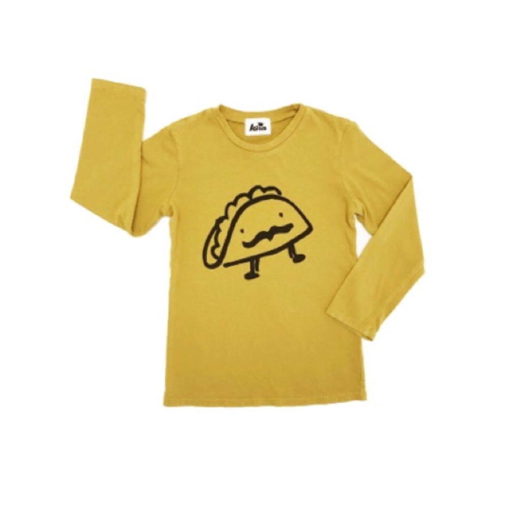 Mr Taco Long Sleeve Shirt - mustard